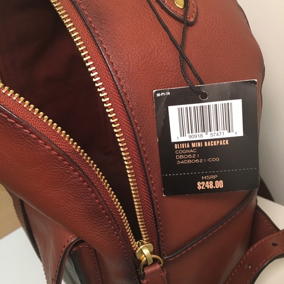 Frye Olivia Mini Backpack Cognac - Picture 7 of 8